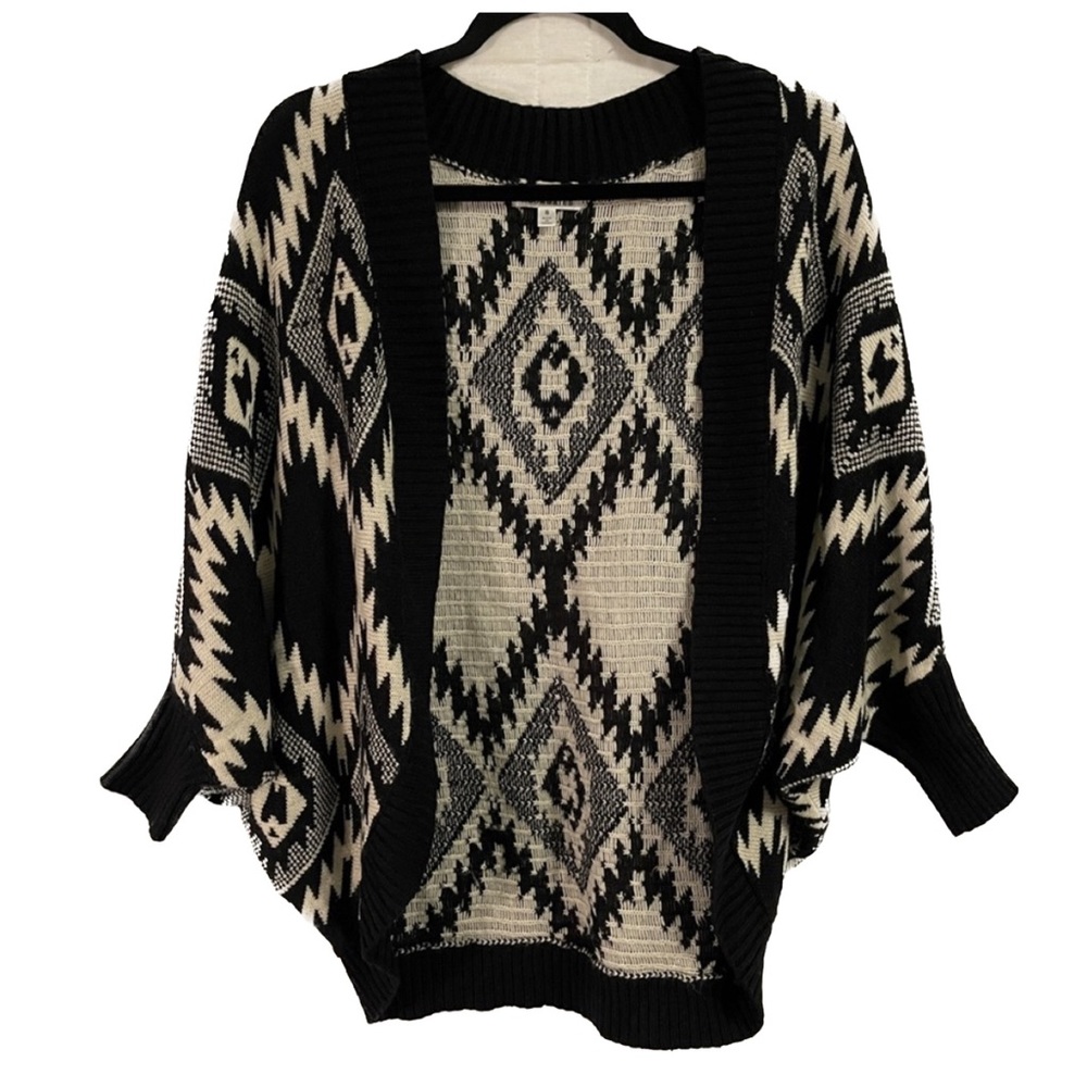 Roommates Black and White Cardigan